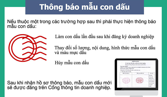 Không thông báo thay đổi mẫu dấu doanh nghiệp bị phạt nặng